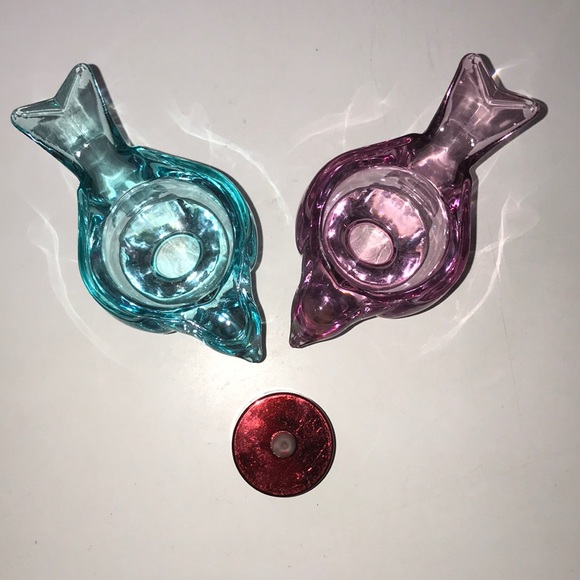 Other - Glass Candle Holder with a battery candle lights Other - Glass Candle Holder with a battery candle lights